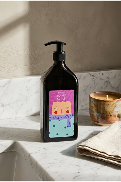 ARİENEL Liquid Soap Dispenser |   Pixie |   Amber Glass Bottle |   Hand Soap |   500 ml |   Unique |   Artistic