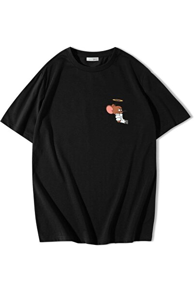 ZOKAWEAR تي شيرت توم آند جيري ''جيري'' كبير الحجم للجنسين