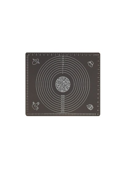 NO BRAND Silicone dough mat, non-stick, 50x40cm, black