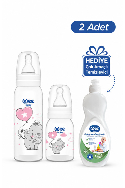 Wee Baby Classic Pp Baby Bottle Set 125 ml + 250 ml White 0-6 Months + Bottle...