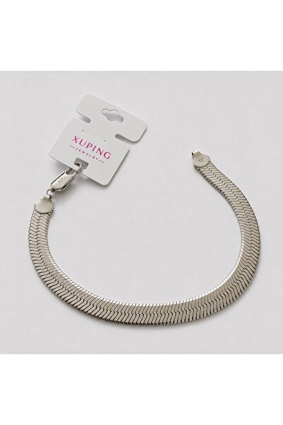 Zennemor Xuping Vip Quality Antiallergic Italian Crushed Chain Silver Bracelet