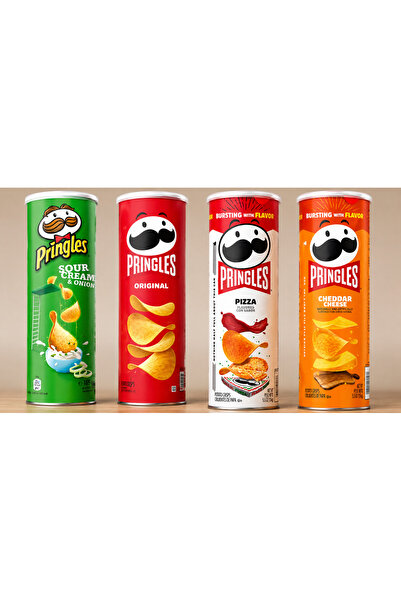 Pringles Sour cream & Original & Pizza & Cheddar cheese (4 adet )