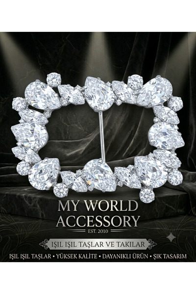 MY WORLD ACCESSORY Taşlı kemer tokası
