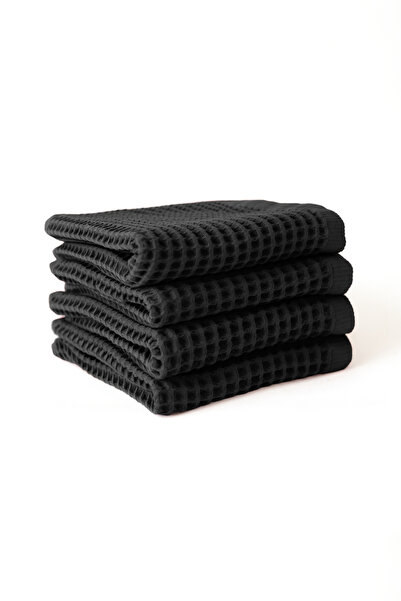 vivamaison Waffle Hand Towel Face Towel Set of 4 100% Cotton 50X70 cm Quick D...