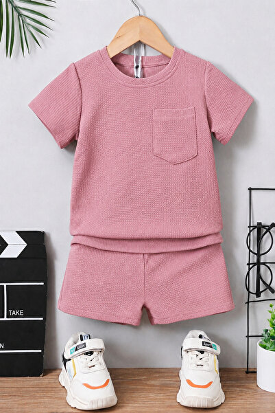 Mai Perla Cotton Waffle Fabric Pocket Detailed Summer Set of 2
