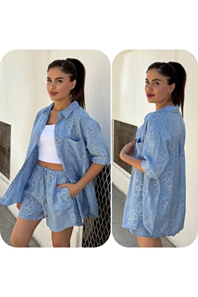 Sep Butik Elastic Waist Shorts, T-Shirt, Tunic, Shirt, Dual Set