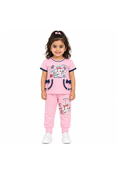 Generic Girls' Set 2 Pieces T-Shirt and Pants Rabbit Pattern