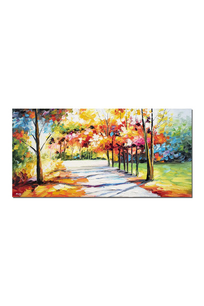 artnova Tablou peisaj pictat manual living, dormitor, Colt de rai, impresioni...