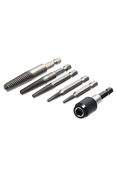 Lawazim 5Pcs Screw and Bolt Extractor Set with drill Adapter, 1/4 Inch Hex Sh...