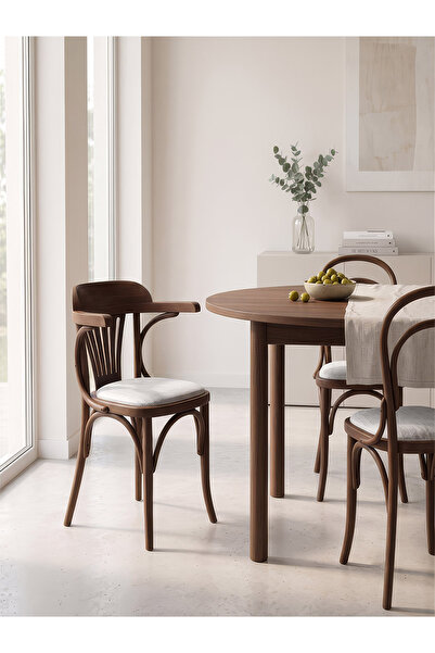 Gazzini Furniture Thonet Kolçaklı Klasik Ahşap Sandalye