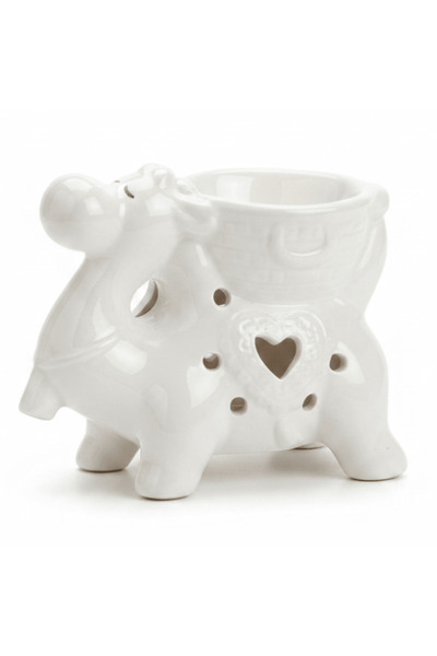 AKDC Camel Shape Ceramic Oil Burner 10×8 cm - White