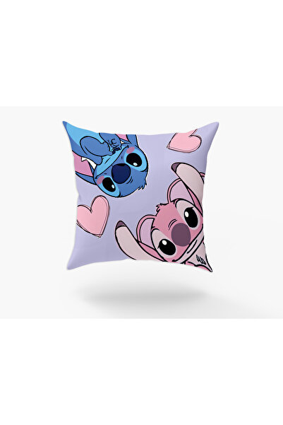 Karkan Tekstil Lilo ve Stitch Baskılı Yastık