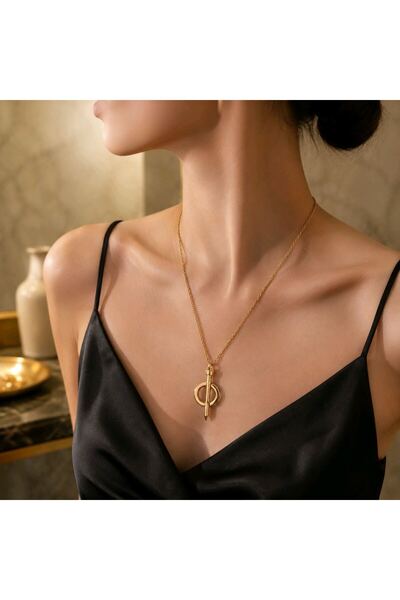 Monalisa Home Luxurious Figured Showy Steel Necklace