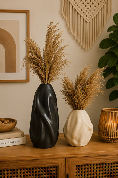 Zigzag Home Dekorativni set vaza u boemskom stilu, 2 dela, velika veličina, v...