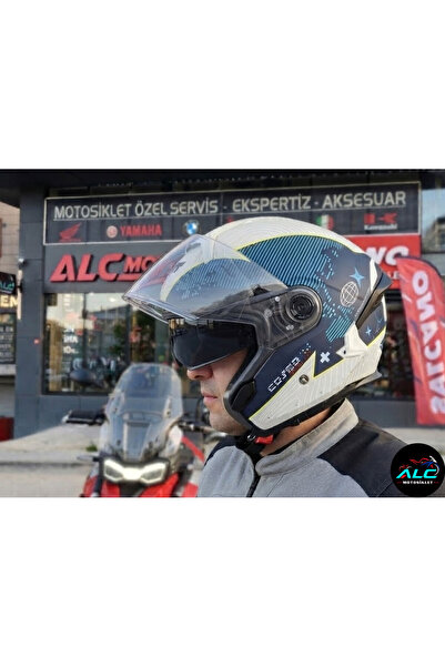 MT Helmets Cosmo SV Layout Motosiklet Açık Kask ECE 22.06 ve DOT sertifikalı ...