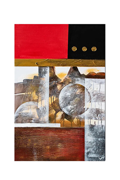 artnova Χειροποίητος αφηρημένος πίνακας για σαλόνι, γραφείο, Παράλληλοι Κόσμο...