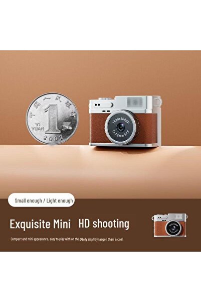 Munico Retro Mini Kamera Açık Hava Maceraları için, LED Işık, Type-C Paylaşım