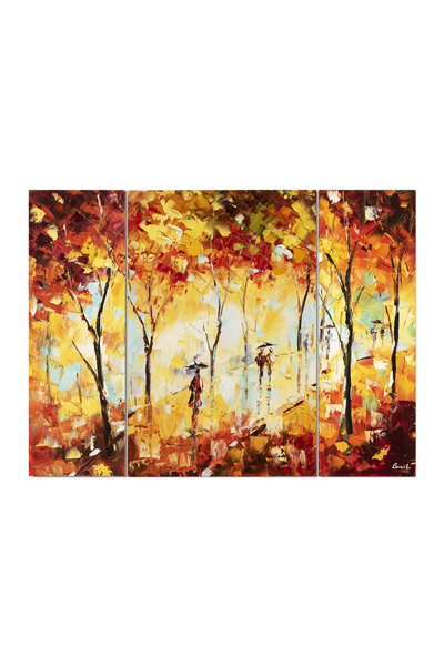 artnova Комплект от 3 ръчно рисувани картини (горна, средна и долна част), Ре...