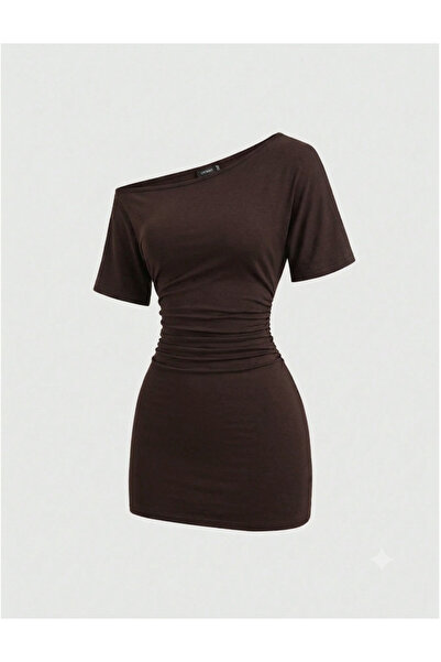blck & premium Rochie mini USA TRENDS cu șnur la umăr și detaliu elastic - DO...