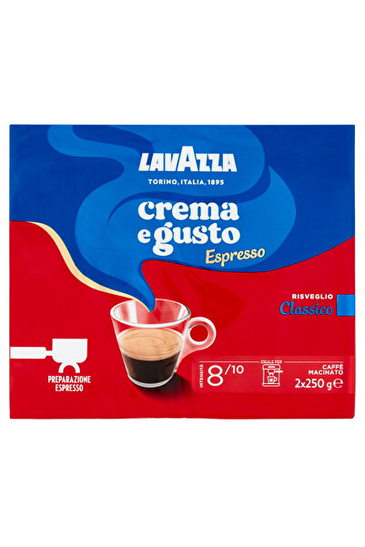 LavAzza Crema e Gusto Espresso Cafea Măcinată Import Italia, 2x250g, Arabica ...