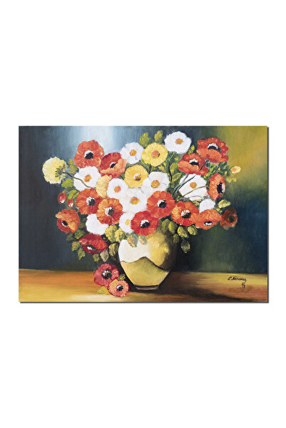 artnova Χειροποίητη ζωγραφική με ανεμώνες, 70x50 εκ. λάδι σε καμβά, Κωνσταντί...