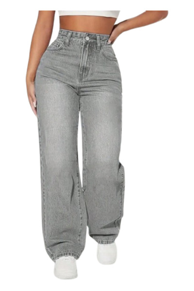 OEM Blugi pentru fete, culoare gri, marime 152-158