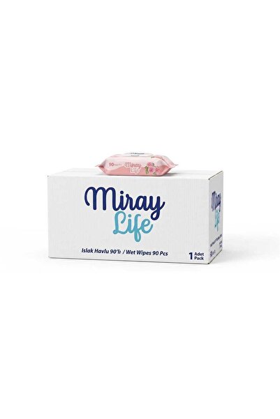 MİRAY Life Wet Wipes 90 Rose Petals 24 Pieces 1 Box
