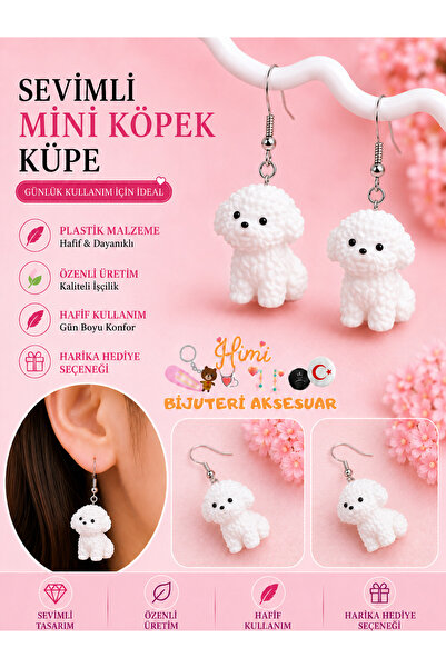 himi bijuteri aksesuar Tiny Dog Cheerful Cute Animal Figured Dangle Earrings ...