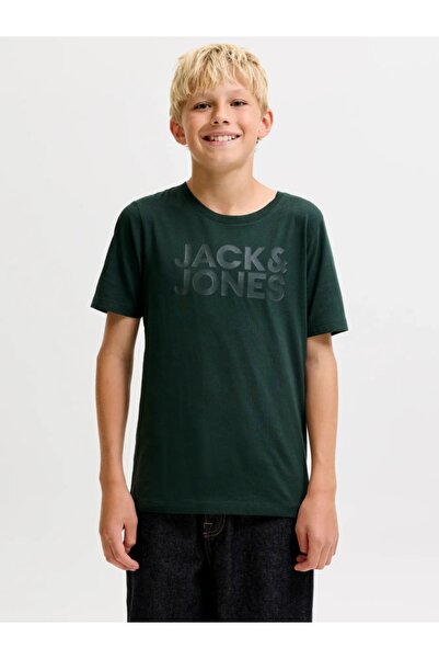 Jack & Jones Tricou pentru băieți, din bumbac organic, croială normală la gât...