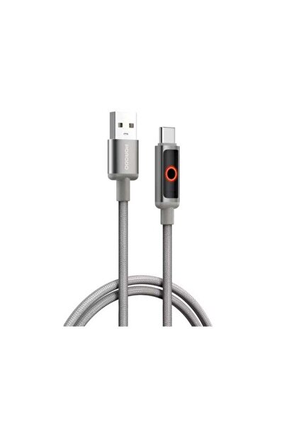 porodo Charge Lite USB-A to USB-C Cable with High-Speed Charging, Braided & A...