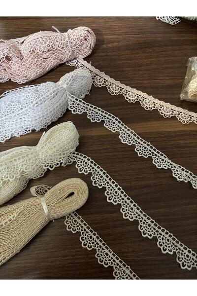 Butik Bridal Klasik Güpür Dantel 9 Metre Zarif Gelinlik Danteli Nikah Abiye E...
