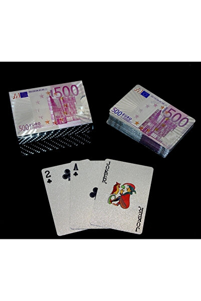 Euro Tasarımlı Gümüş İskambil Oyun Kartı Alk2812