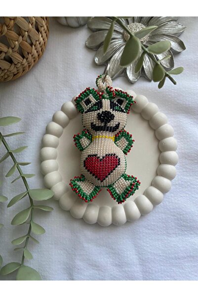 Handmade KUM BONCUK EL İŞİ RENKLİ AYICIK ANAHTARLIK