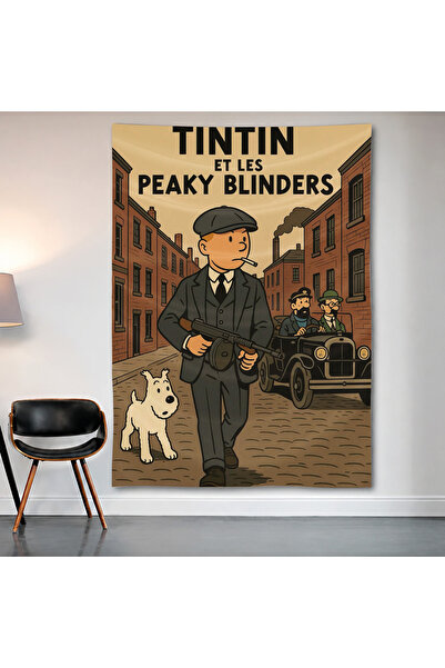 Geek Cultcha Tintin X Peaky Blinders Wall Covering Wall Tapestry First Qualit...