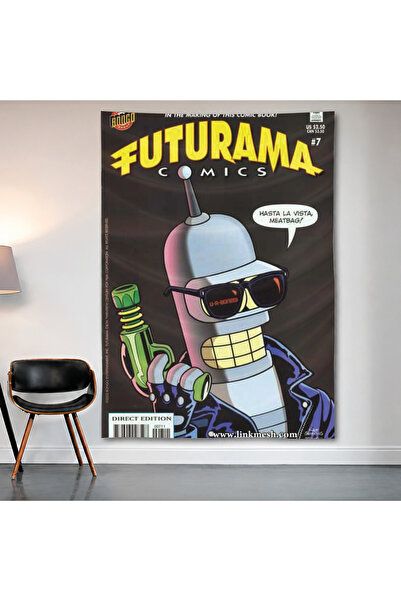 Geek Cultcha Futurama Comics Bender Wall Covering Wall Tapestry First Quality...