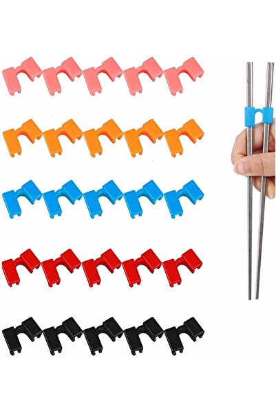 Arabest 50-Piece Reusable Chopsticks Helper,Multi-Color Training Hinge Connec...