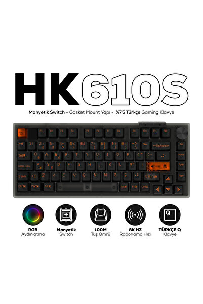 Hawk Gaming Chair HK610 S Hall Effect Manyetik Switch RGB 8K Hz Rapid Trigger...