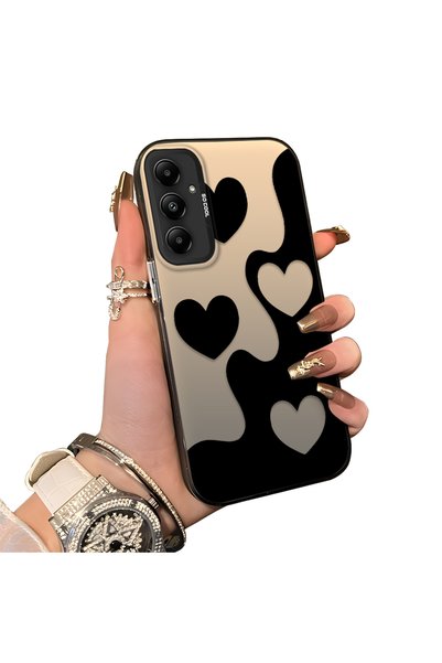 Hontinga Samsung Galaxy M14 Compatible Silicone Edge Hard Back Case Couple Ph...
