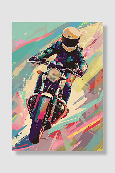 Luna Marissa Poster pentru motocicliști, colorat, Cafe Racer, cu acțiuni de c...