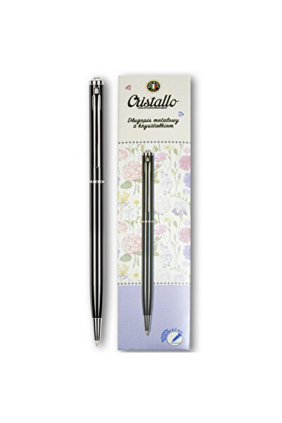 Penmate Pix Cristallo, metalic cu cristal Swarovski, varf 0,7 mm, negru