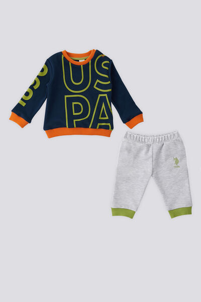 U.S. Polo Assn. BASE. Polo Assn Dark Indigo Print Detail Baby 2 Piece Set