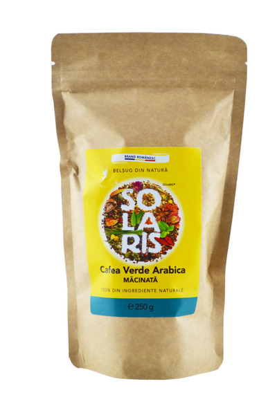SOLARIS Cafea Verde Arabica Macinata 250g