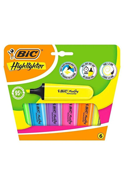 Bic Set 6 markere fluorescente plate multicolor