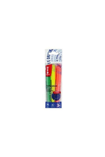 Memobe Set 3 markere neon multicolor 1-4mm etui cu agatatoare