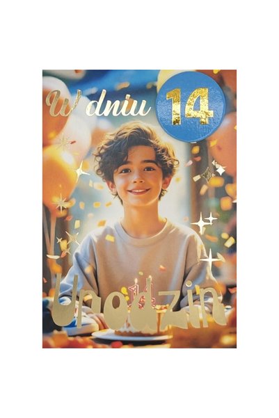 Yeku Felicitare 3K cu aurire si autocolant multicolor 125x2mm