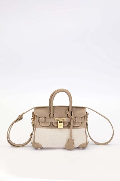 Levidor Dark Khaki Lock Detail Handbag