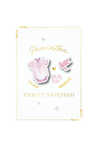 Armin Style Felicitare/card pentru botez B6, cu elemente 3D, aurit/argintat, ...