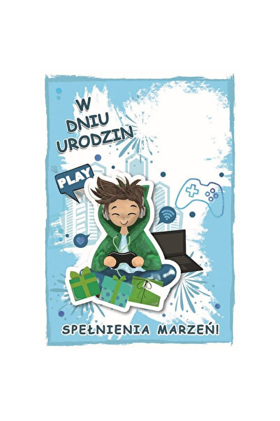 Armin Style Karnet B6 pentru ziua de nastere a baiatului, cu folie aurie, ele...
