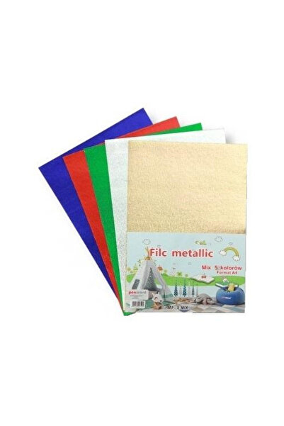 PENWORD Filc decorativ A4 set 5 buc multicolor metalic