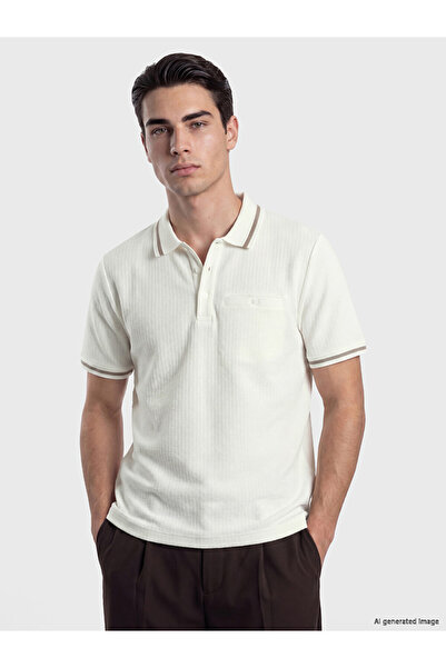LC Waikiki I Devrik Roba Collar Textured Men's T-Shirt from Freezen Store